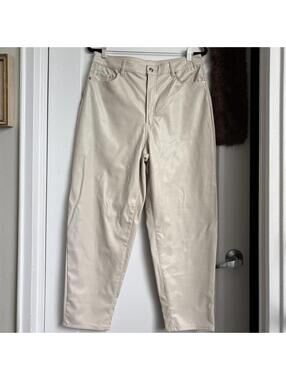 H&M FAUX LEATHER PANTS